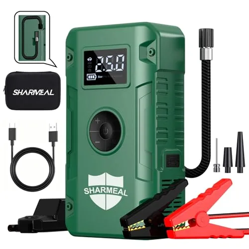 Sharmeal 7000A Jump Starter with Air Compressor