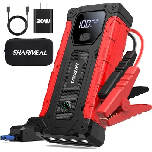 Sharmeal 8000A Jump Starter with PD 30W Fast Charging