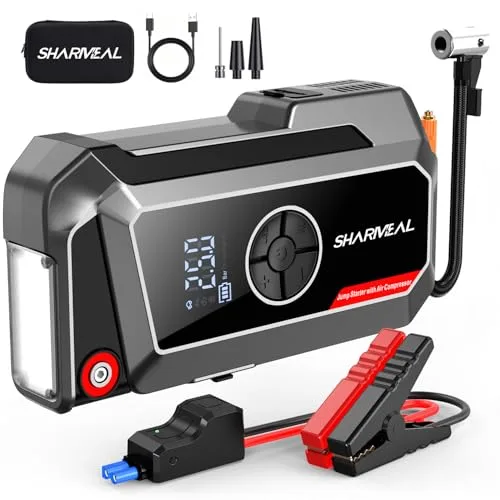 Sharmeal Arrancador con Compresor de Aire 200 PSI